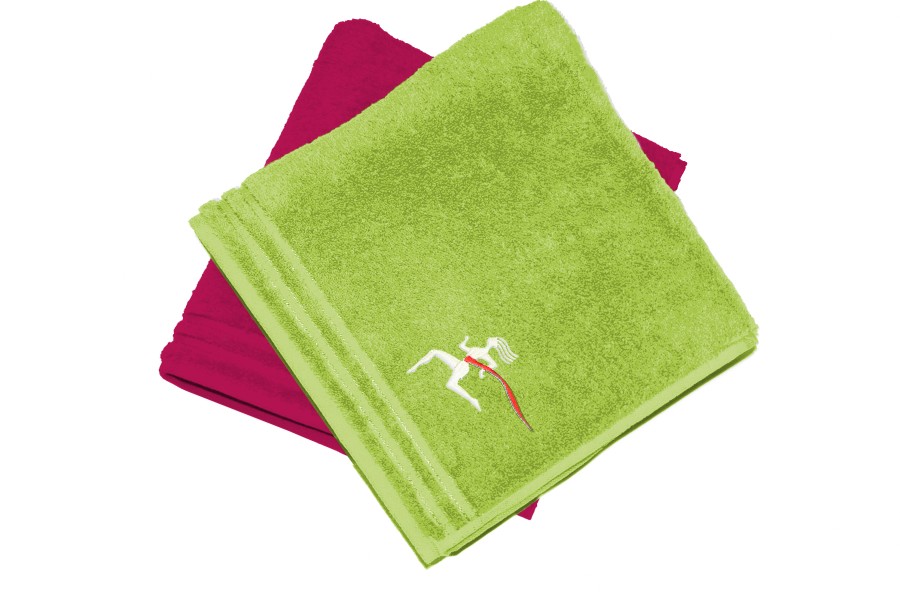 Handtuch 2022 cranberry and meadow green